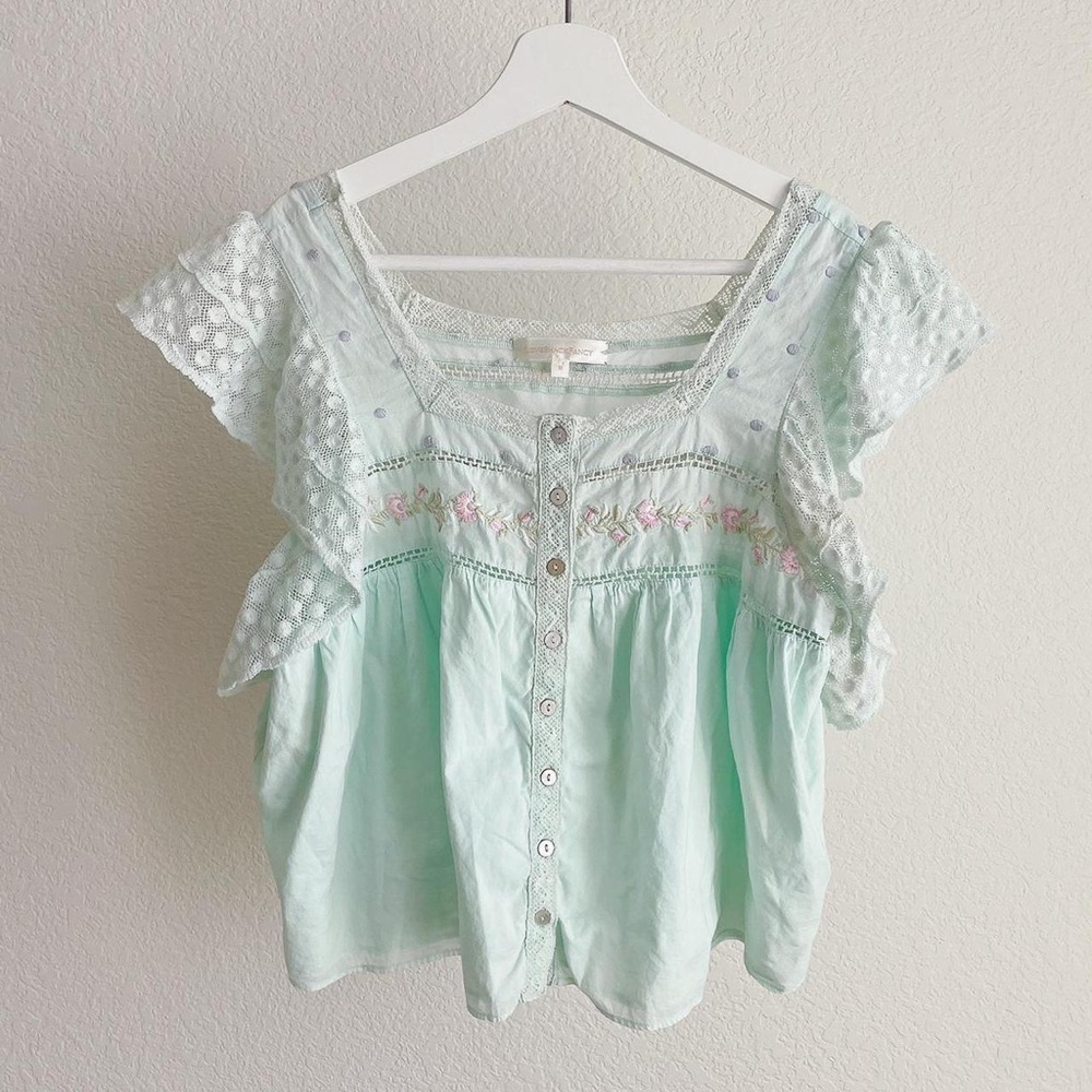 Loveshackfancy Deona lace blouse